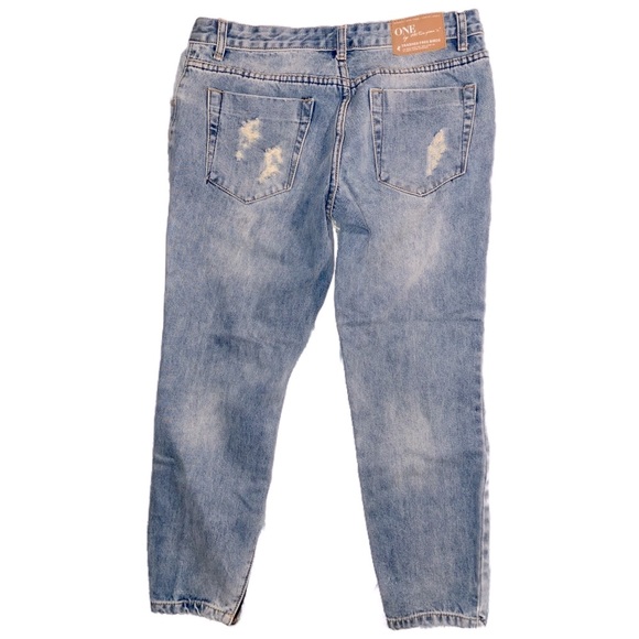 ONE TEASPOON Trashed Free Birds Low Waist Short Rise Rigid Skinny Jeans Size 29 - Picture 14 of 15